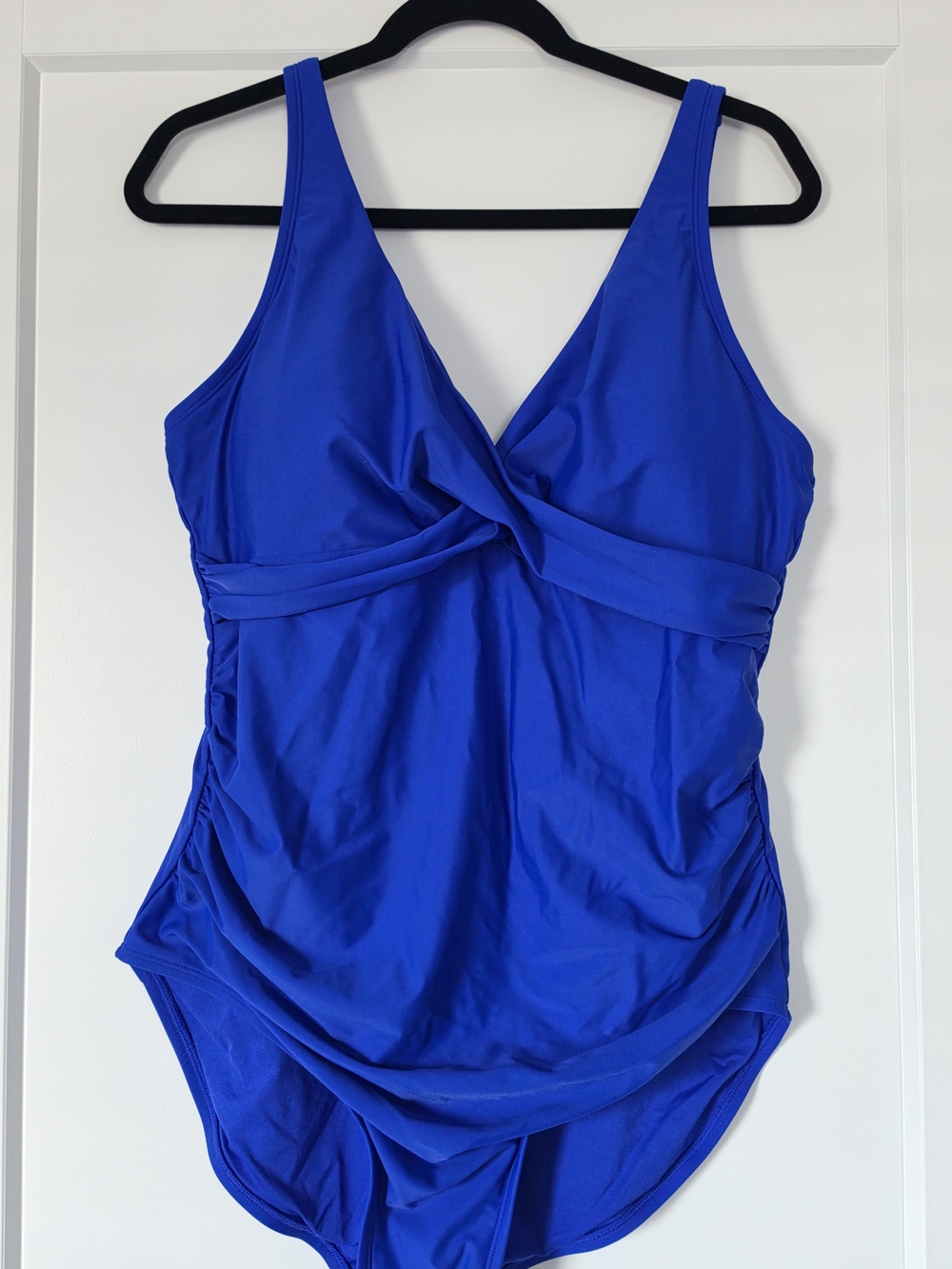 Roots Women's One-Piece Swimsuit in Royal Blue Twist Front